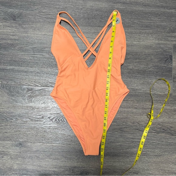Forever 21 Orange One-Piece Swimsuit Size S NWT - Picture 4 of 8